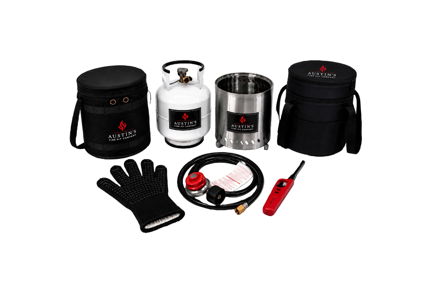 Austin's 9-in" FireCan & Propane Tank Bundle