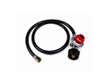 Adjustable 0-10 PSI Regulator with 4 ft Rubber Hose
